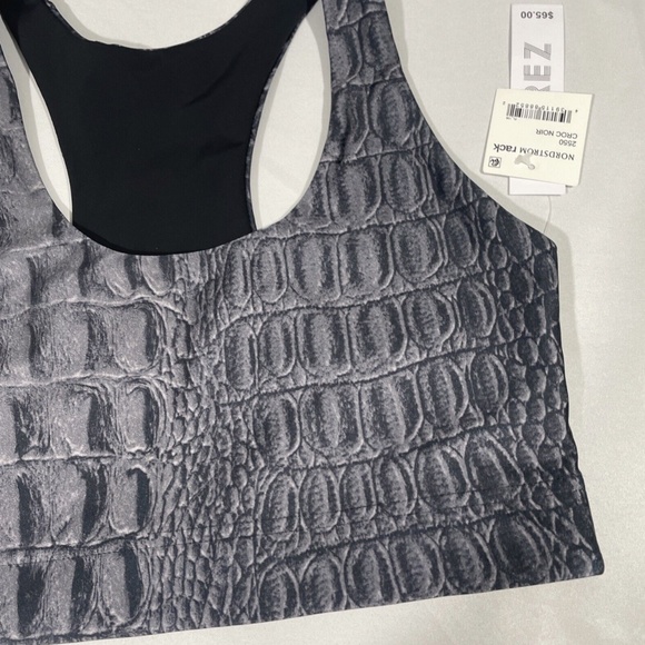 NWT‎ TEREZ [ Small ] Croc Noir Racerback Sports Bra in Grey - Picture 6 of 12